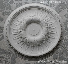 Plaster Ceiling Rose, Egg & Dart Design 535 mm / 21"