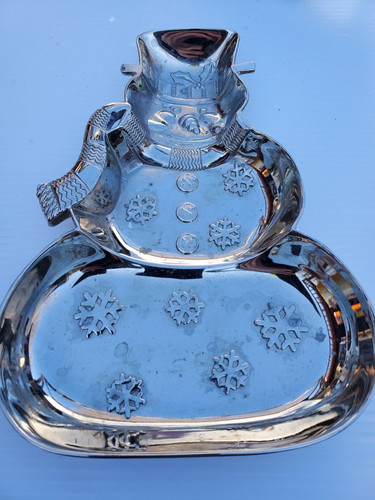 Christmas candy dish snowman - candy,