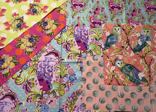 Tula pink fabric off cuts - tula,