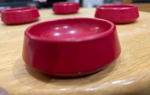 Red bakelite vintage - red, castor