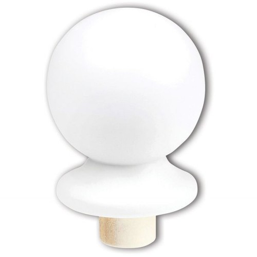 White primed ball newel cap - ball,