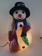 Vintage Fibre Optic Snowman By