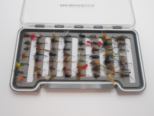 Dry trout flies boxed - dry,