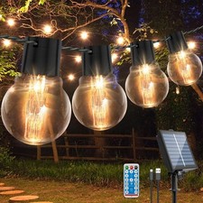 Solar Festoon Lights Remote Control Shatterproof Waterproof 4 Brightness 8 Modes