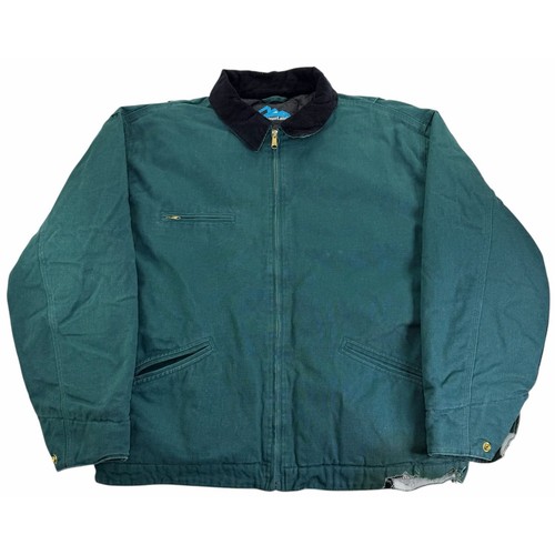 Vtg 90s green detroit jacket - 90s,