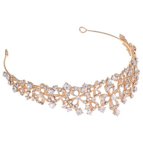Elegant golden bridal crystal - golden,