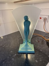 art deco  spelter lady lamp original
