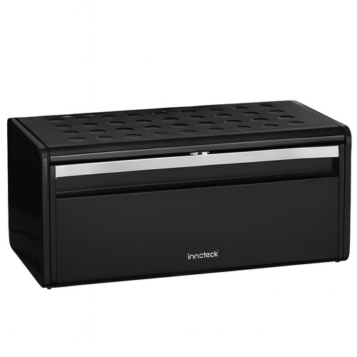Black bread bin - black,