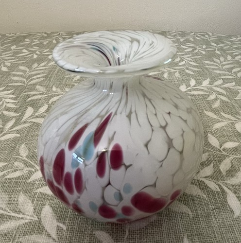Mdina glass bud vase signed - mdina, on