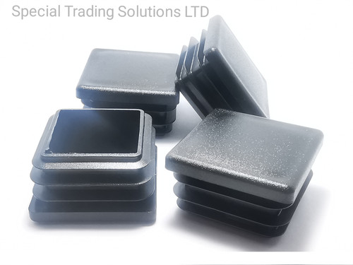 40x40mm square plastic black - square,
