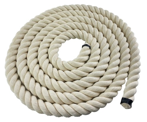White synthetic cotton rope - white,