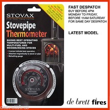 Stovax Stove Magnetic Thermometer Flue Pipe Fire Coal Wood Multi Fuel 3046