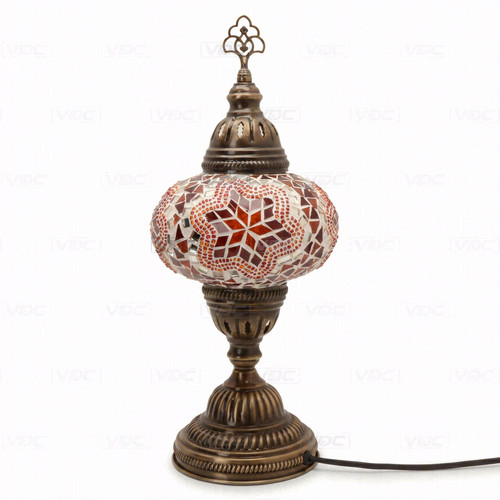 Red turkish mosaic table - red,