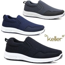 Mens Slip On Trainers Dr Keller CRAIG Wide Fit Comfort Memory Foam Casual Shoes