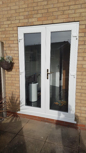 White upvc french doors - upvc,