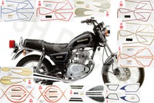 Custom made Suzuki GN125 GN 125 GN 80 E Graphics Decals Stickers full set