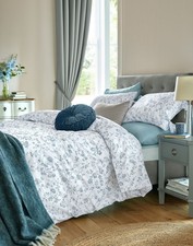 BNIP LAURA ASHLEY ARIA SEASPRAY King Size Duvet Set Inc 2 Pillowcases 