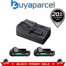 HiKOKI BSL1820M 18V x2 2.0ah Battery and Charger Pack Hitachi Cordless Li-ion