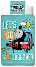 Thomas & Friends Discover Junior Toddler Duvet Cover Pillow case Set Reversible