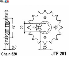Sprocket pr chain kit Honda CL