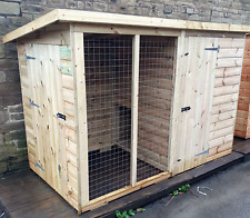 Dog Kennel And Run 8x4 Tanalised Pressure Treated Timber - FAST DELIVERY