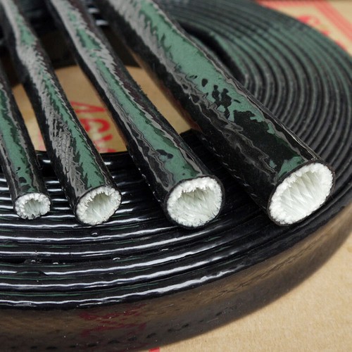 Black silicone fibreglass fire - black,