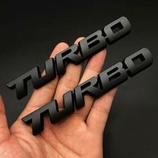 2PCS 3D TURBO Logo Metal