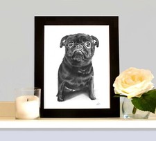 MOUNTED PENCIL PORTRAIT Hand