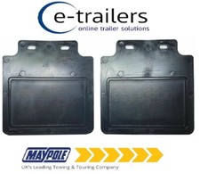 Pair Rain Mud Flaps Suit 10"/14" Wheels Trailer Mudguards 200 x 225mm MP2679B