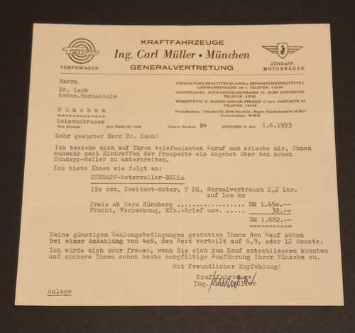 Letterhead carl müller - müller, munich