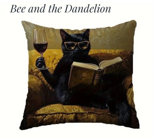 Black cat drinking wine - black,