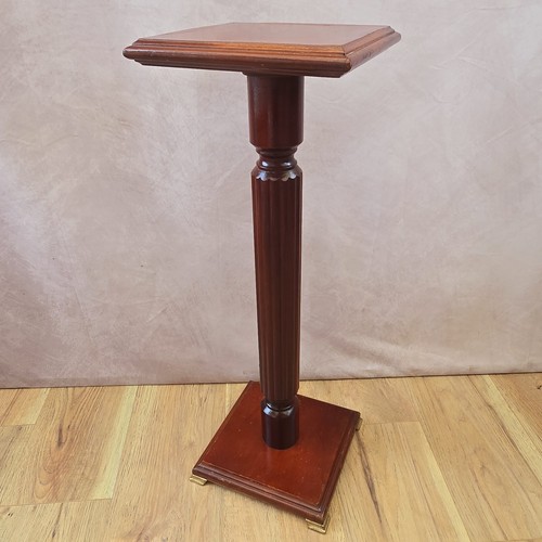 Vintage mahogany plant stand - mahogany,