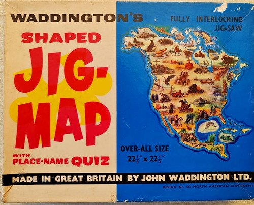 Waddingtons shaped jig map - waddingtons,