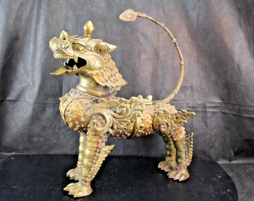 Antique tibetan bronze snow - antique,