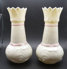 PAIR OF BELLEEK POTTERY VASES - Ireland Irish
