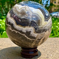 4.54LB  Black-White Zebra Stone Ball | Grounding Energy | Collector's Gem