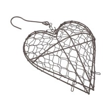 Flower Hanging Basket Heart Shape Ironed Wall Planter Pot Shelf Home Decoration