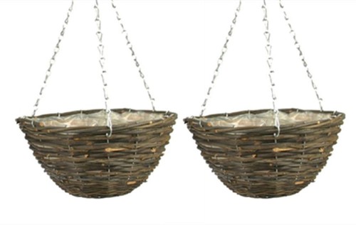 Hanging baskets with - x,