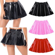 Women PVC Leather Wet Look