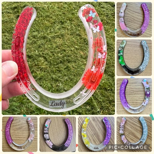 Resin horseshoe memorial - resin,