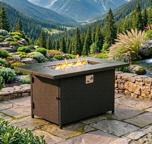 Outdoor propane gas fire pit - outdoor,