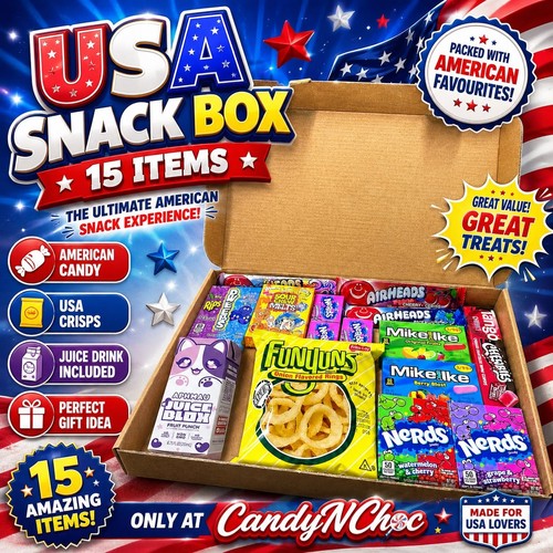 American snack box piece - american,