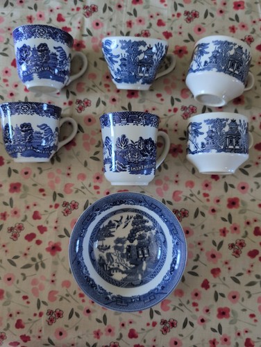 Mixed lot vintage blue white - lot,