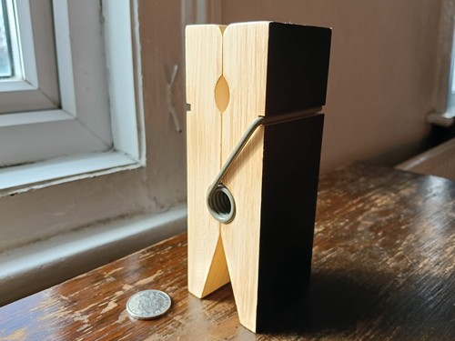 Giant wooden clothes peg note - wooden,