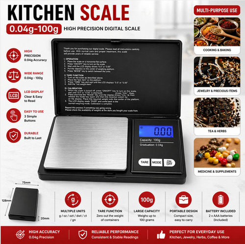 04g 100g digital weighing - 0.04g-100g,