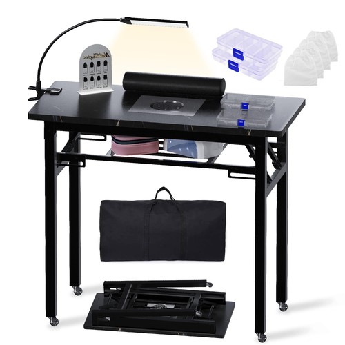 Portable foldable nail desk - portable,