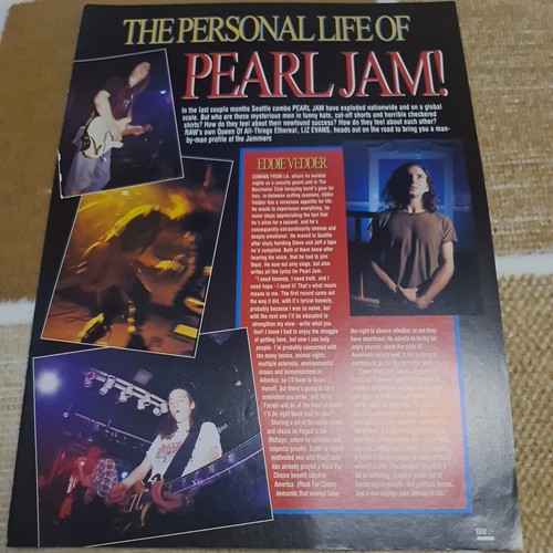 Vintage pearl jam eddie vedder - jam,