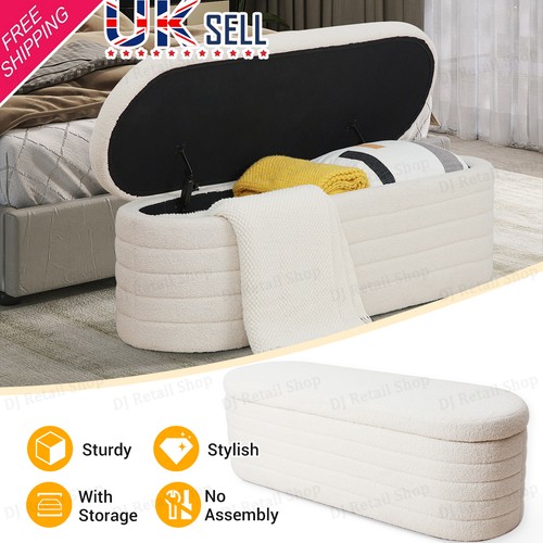 Velvet storage ottoman - velvet,