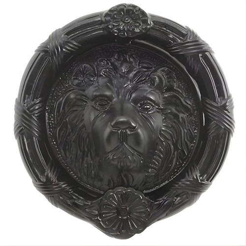 Uap lion head round black - uap, 6"