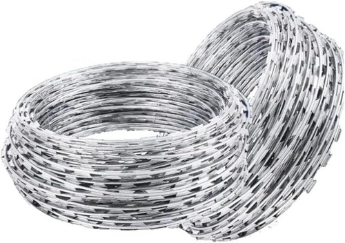 Galvanized razor wire 10m - galvanized,